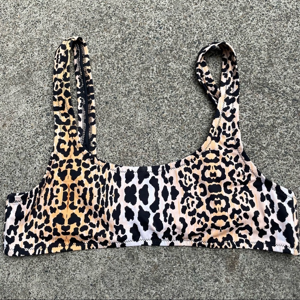 Reina Olga leopard print bikini top